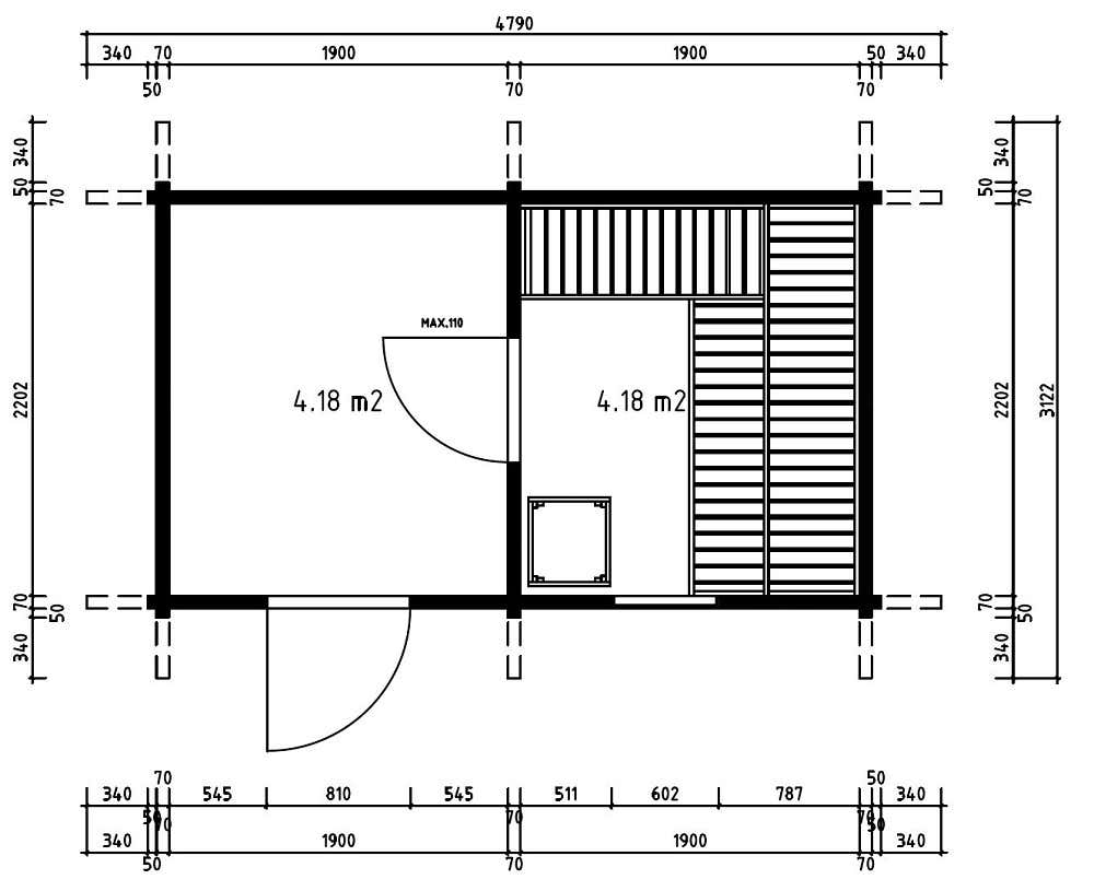 Sauna house Cubus-70 C Sauna house Cubus-70 C